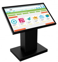 Borne avec pied motorisé interactive