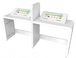 Kiosk double écran 27 pouces