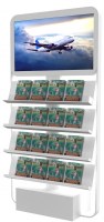 Borne affichage dynamique 43 pouces avec porte-brochures