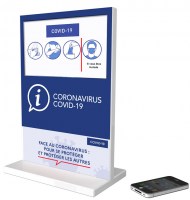 Petit totem vidéo information coronavirus