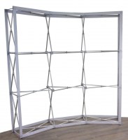 Structure stand parapluie tissu courbe